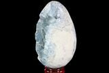 Crystal Filled Celestine (Celestite) Egg Geode #88284-2